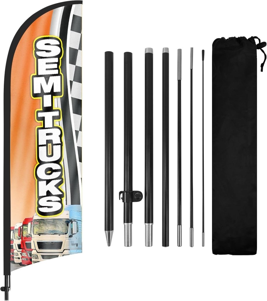 8ft Semitrucks Feather Flag Pole Kit