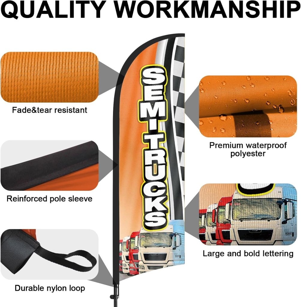 8ft Semitrucks Feather Flag Pole Kit