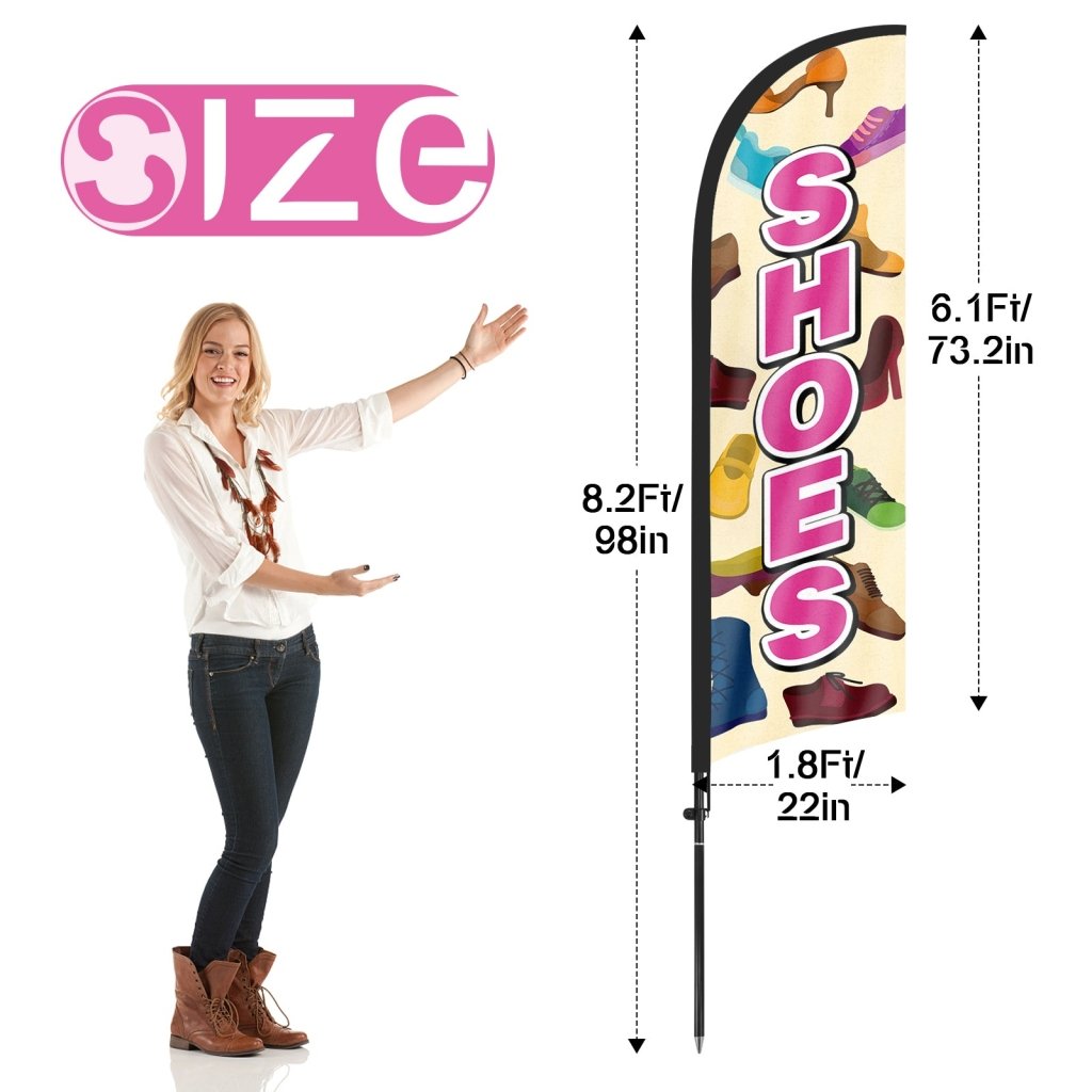 8ft Shoes Feather Flag Pole Kit