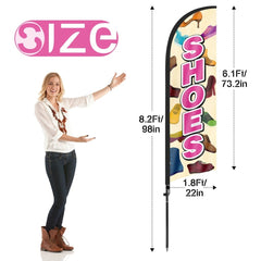 8ft Shoes Feather Flag Pole Kit