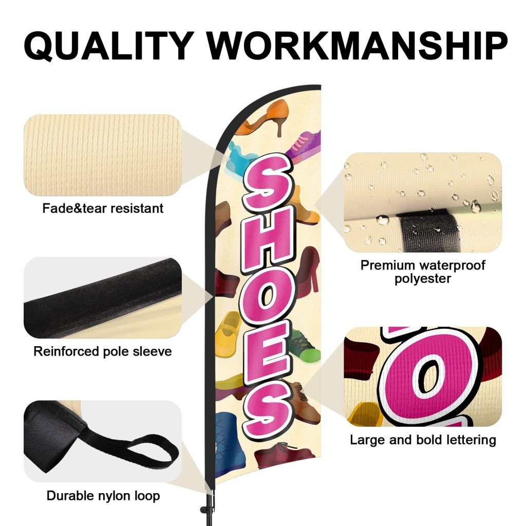 8ft Shoes Feather Flag Pole Kit