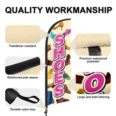 8ft Shoes Feather Flag Pole Kit