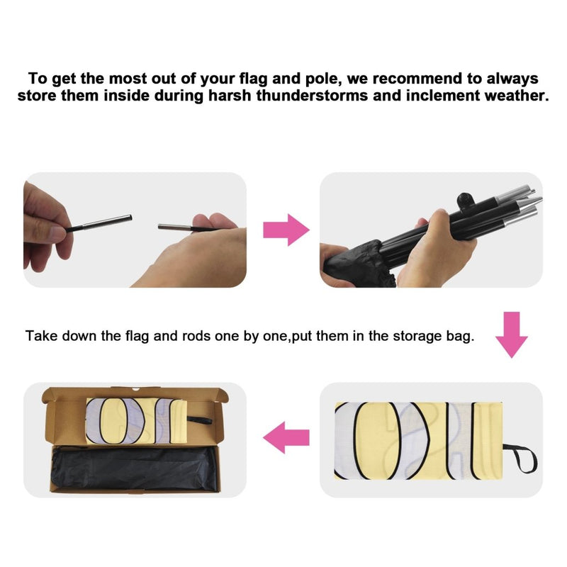 8ft Shoes Feather Flag Pole Kit