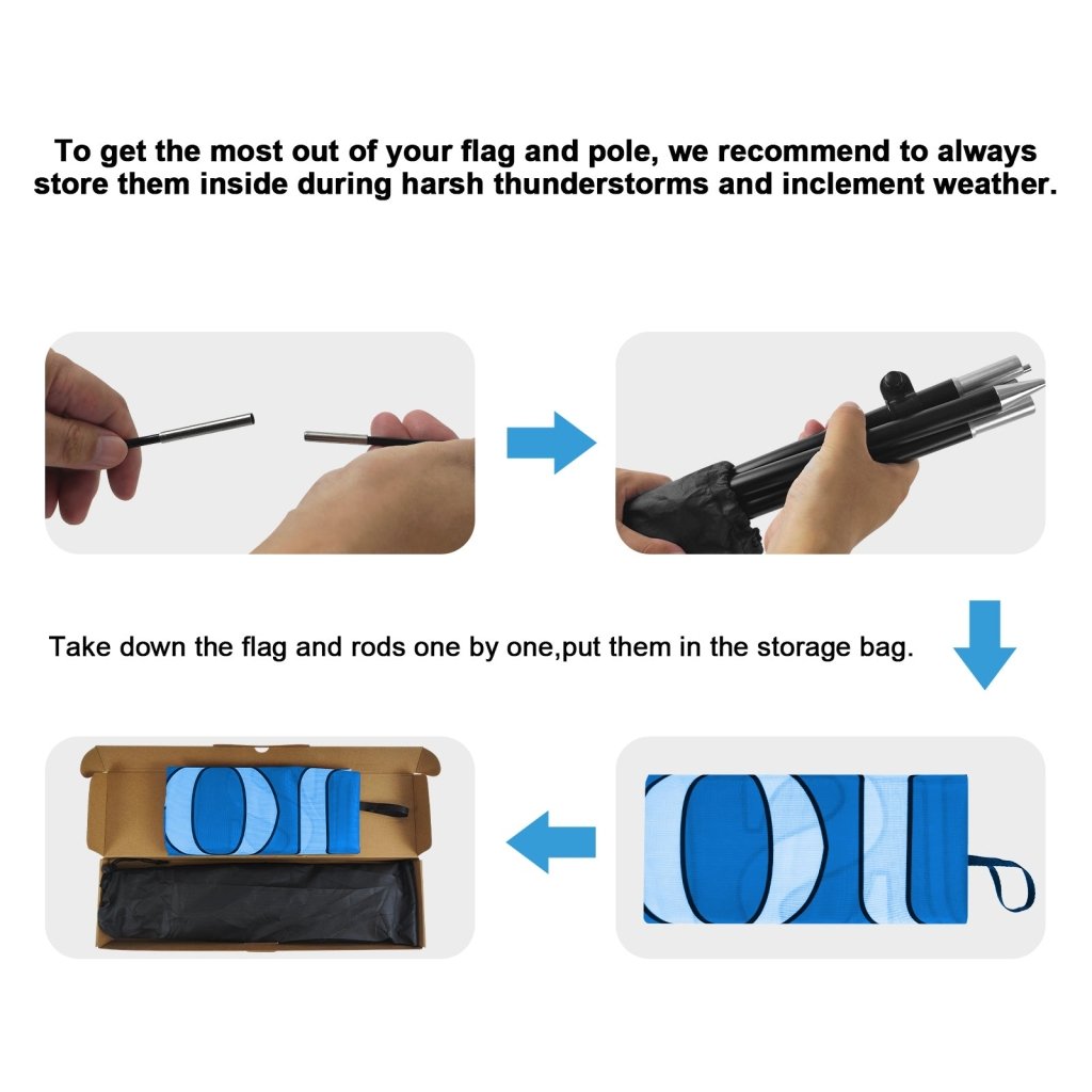 8Ft Summer Camp Feather Flag with Pole & Stake