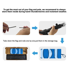 8Ft Summer Camp Feather Flag with Pole & Stake