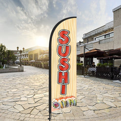 8Ft Sushi 01 Feather Flags with Pole and Ground Stake