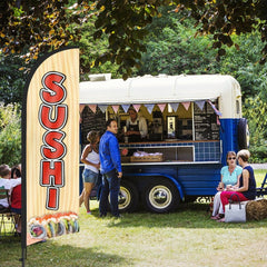 8Ft Sushi 01 Feather Flags with Pole and Ground Stake