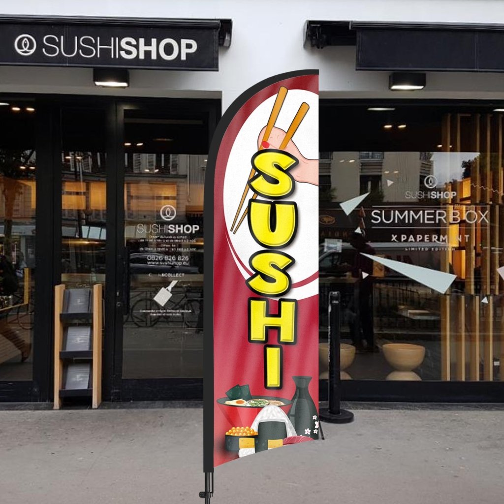 8Ft Sushi 02 Feather Flags with Pole and Ground Stake