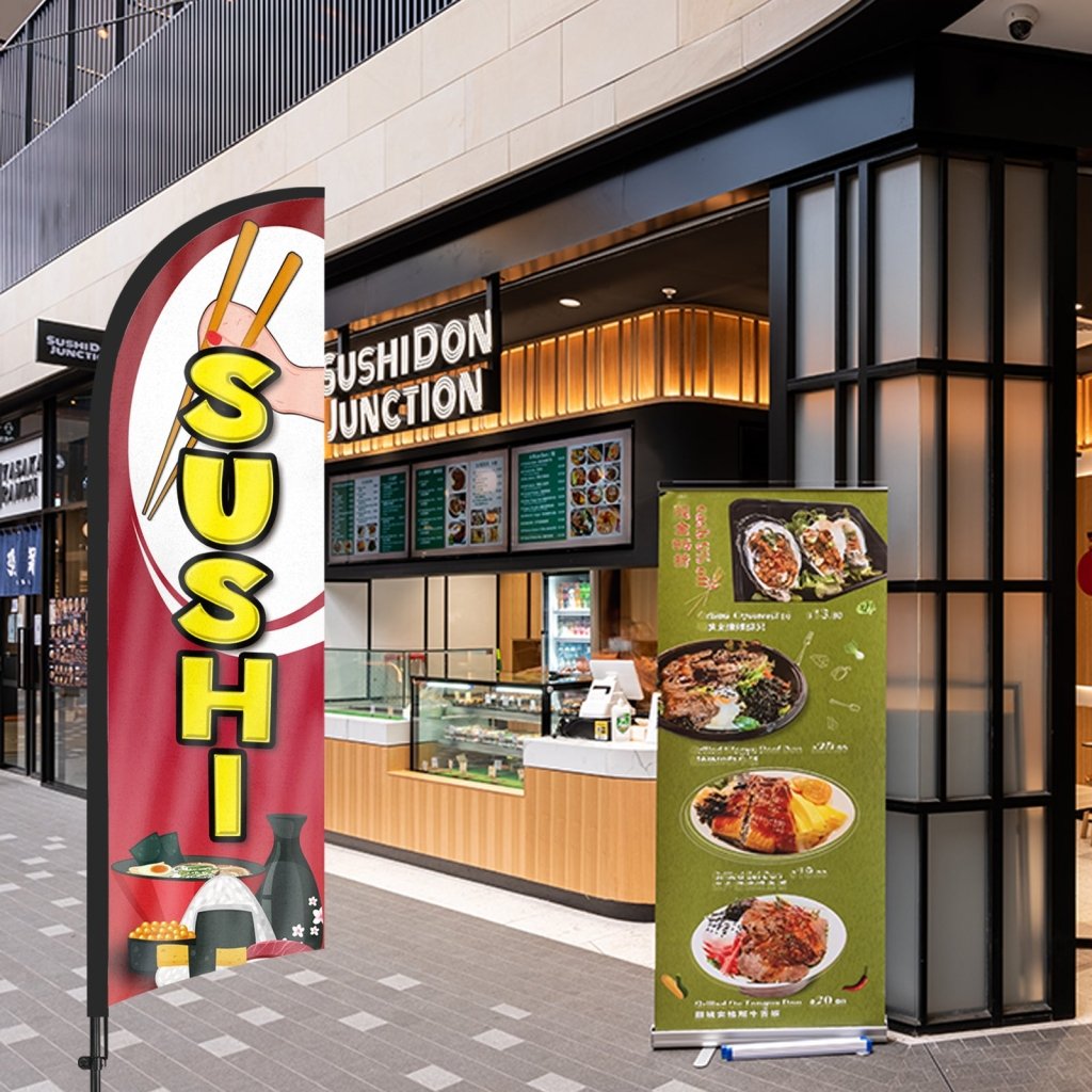 8Ft Sushi 02 Feather Flags with Pole and Ground Stake