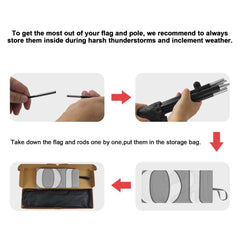 8Ft Sushi Feather Flags with Pole and Ground Stake