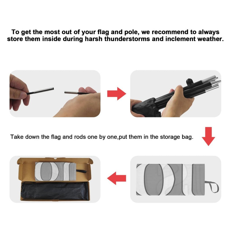 8Ft Sushi Feather Flags with Pole and Ground Stake