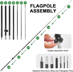 8FT Swooper Flag with Ground Stake for Dispensary Business 2Pack