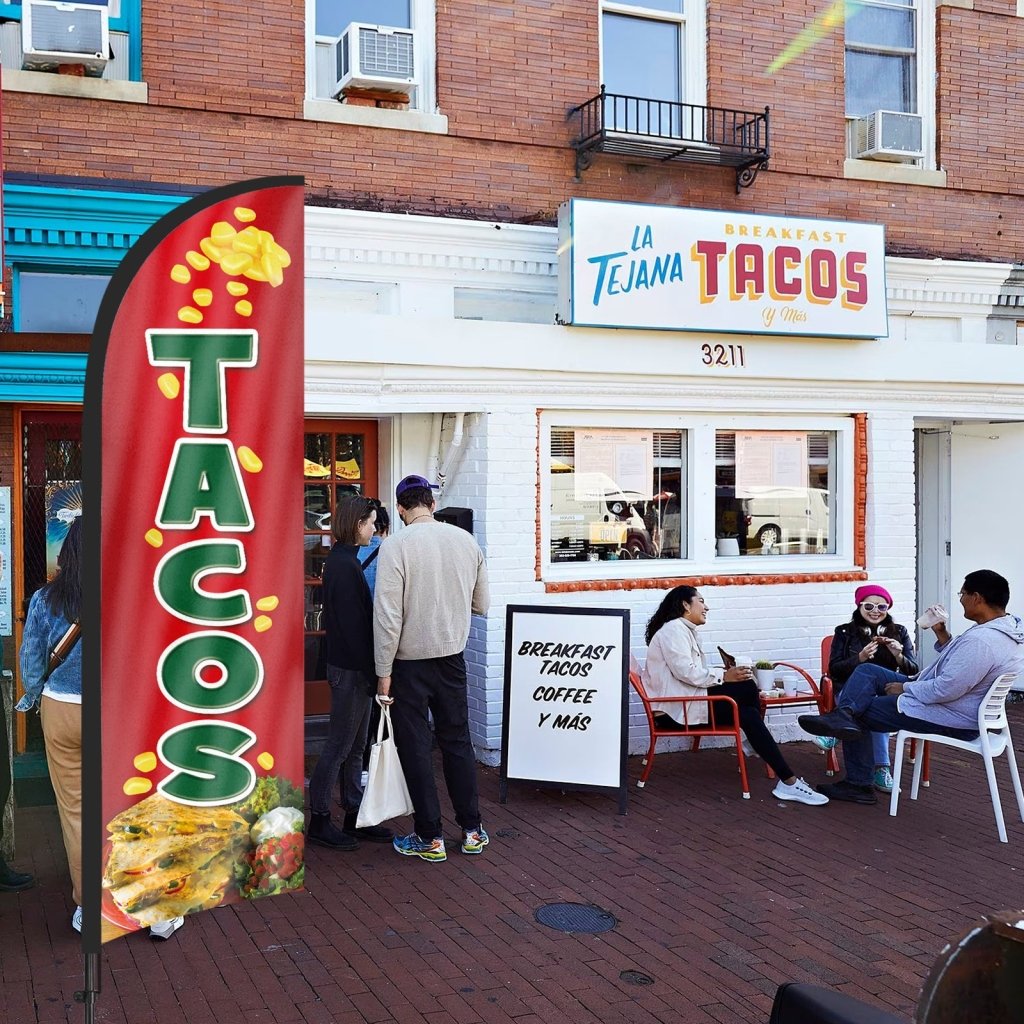 8ft Tacos Feather Flag Pole Kit