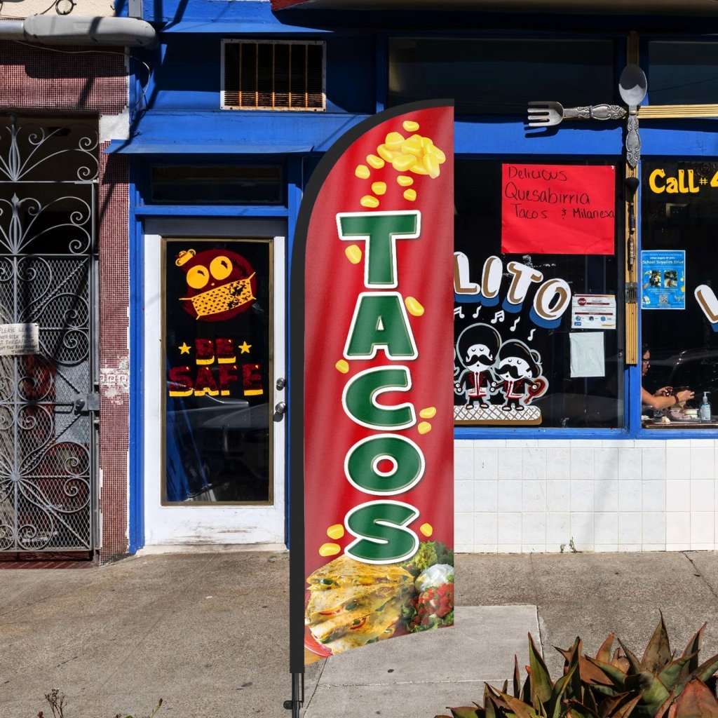 8ft Tacos Feather Flag Pole Kit