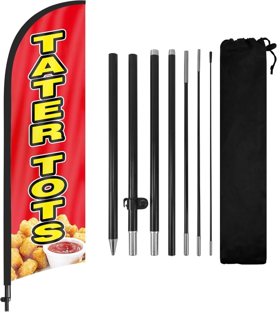 8Ft Tater Tottos Feather Flag Pole Kit
