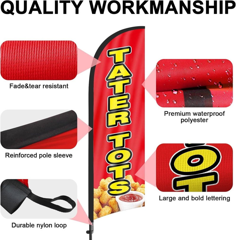 8Ft Tater Tottos Feather Flag Pole Kit