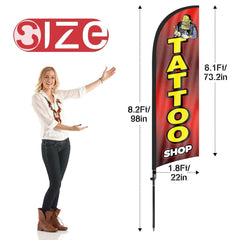 8ft Tattoo Feather Flag Pole Kit
