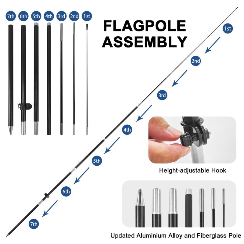 8Ft Tire Sale Blue Feather Flag with Pole & Stake