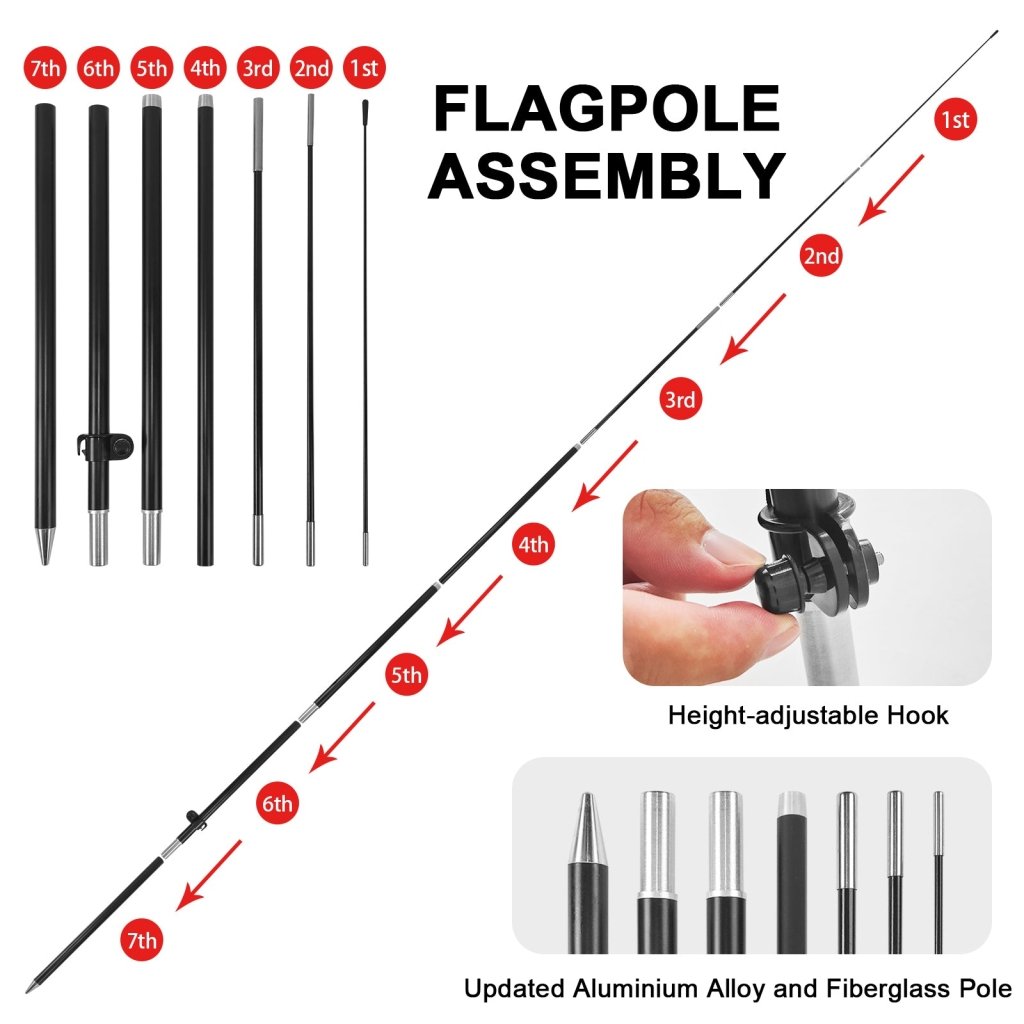 8ft Transmission Repair Feather Flag with Pole & Stake