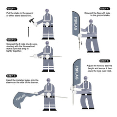 8ft Vape Shop Feather Flag Pole Kit