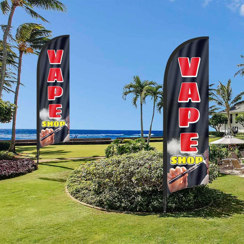 8ft Vape Shop Feather Flag Pole Kit