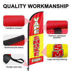8ft Vape Smoke Shop Feather Flag Pole Kit