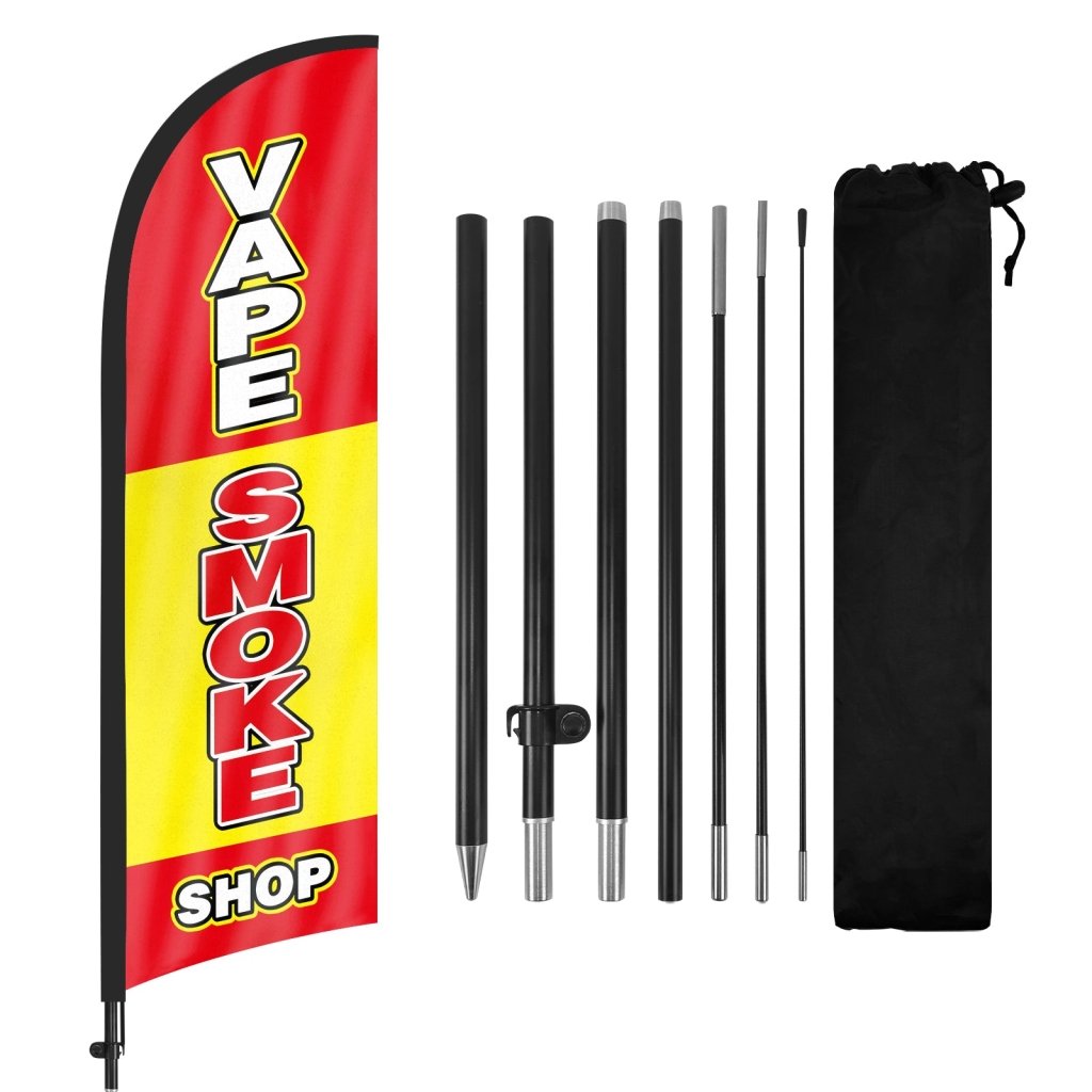 8ft Vape Smoke Shop Feather Flag Pole Kit