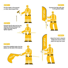 8ft We Buy Gold Feather Flag Pole Kit