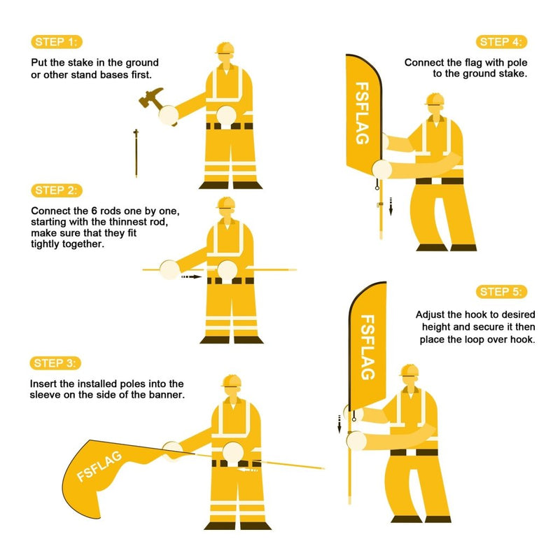 8ft We Buy Gold Feather Flag Pole Kit