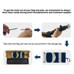 8ft Welcome Worship with Us Feather Flag Pole Kit