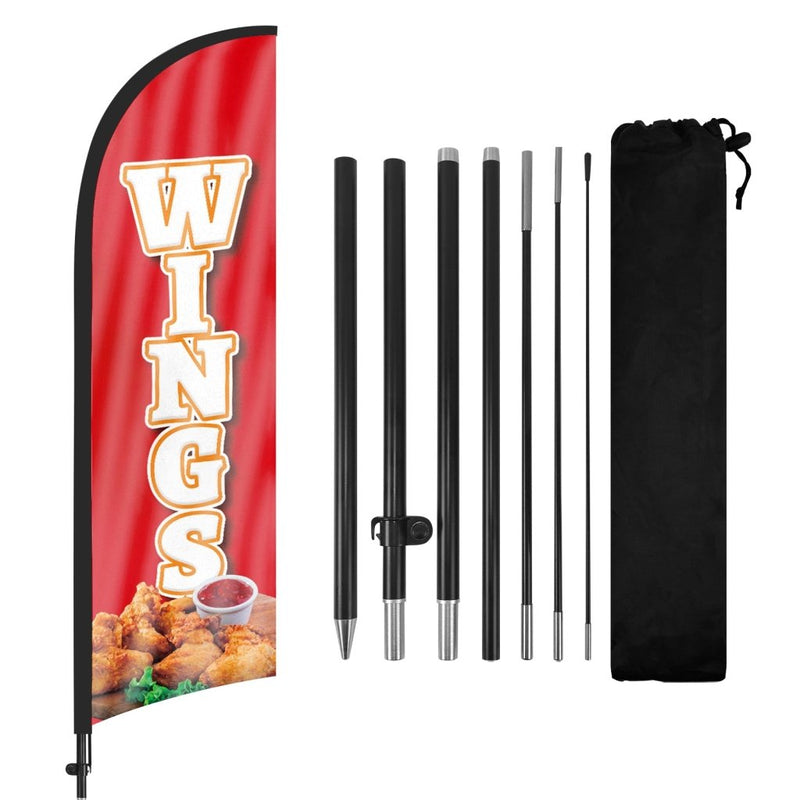 8Ft Wings Feather Flag Pole Kit