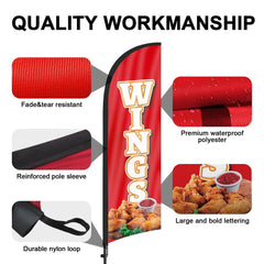 8Ft Wings Feather Flag Pole Kit