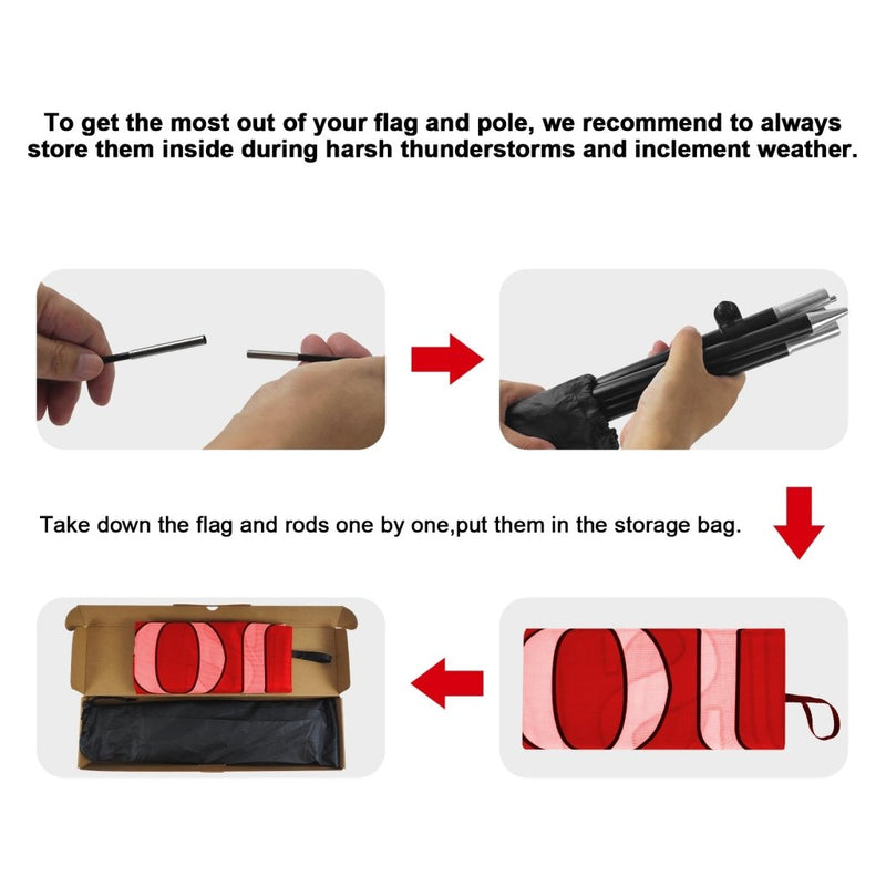 8Ft Wings Feather Flag Pole Kit