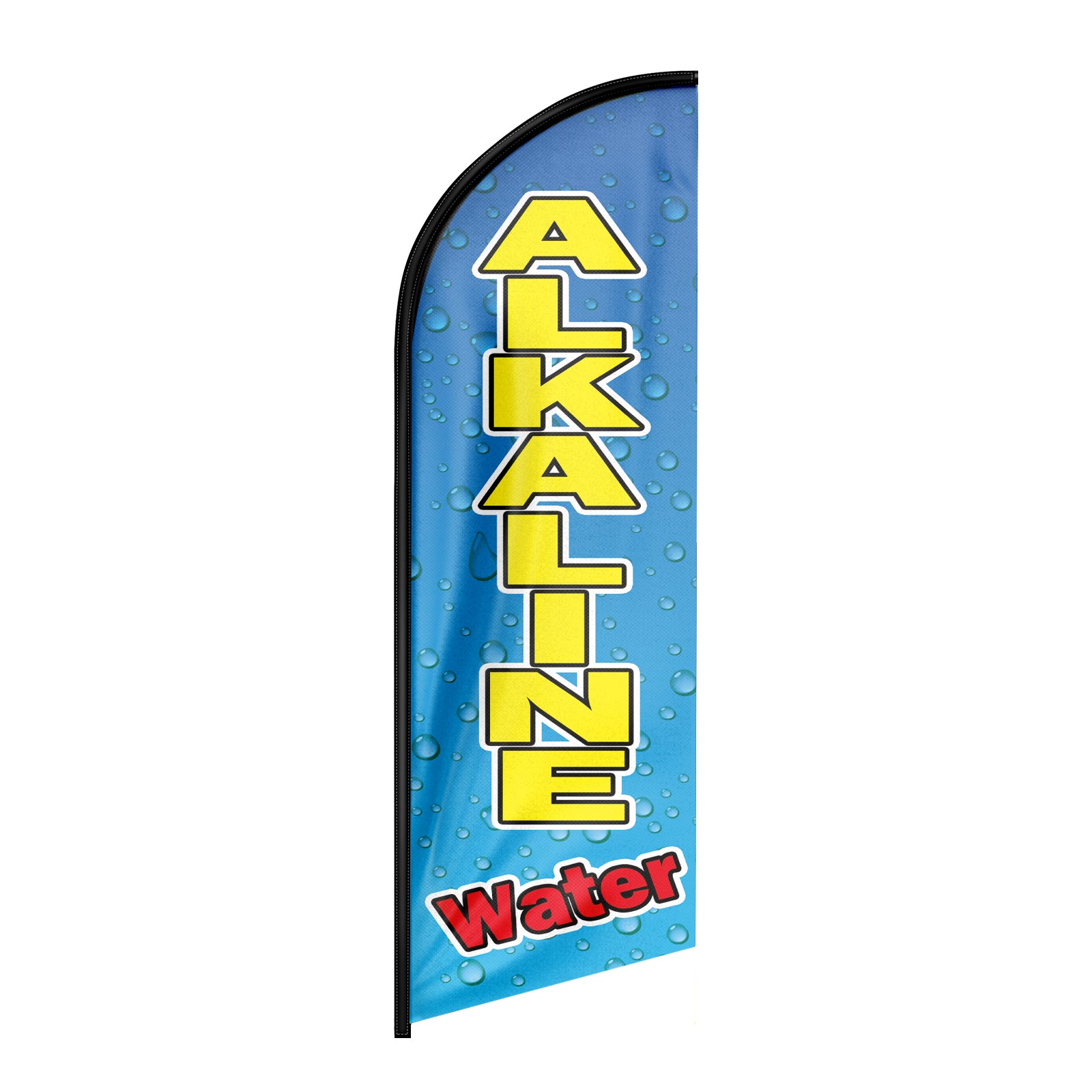 Alkaline Water Feather Flag: Advertising Banner for Alkaline Water Business(Flagpole Not Included)