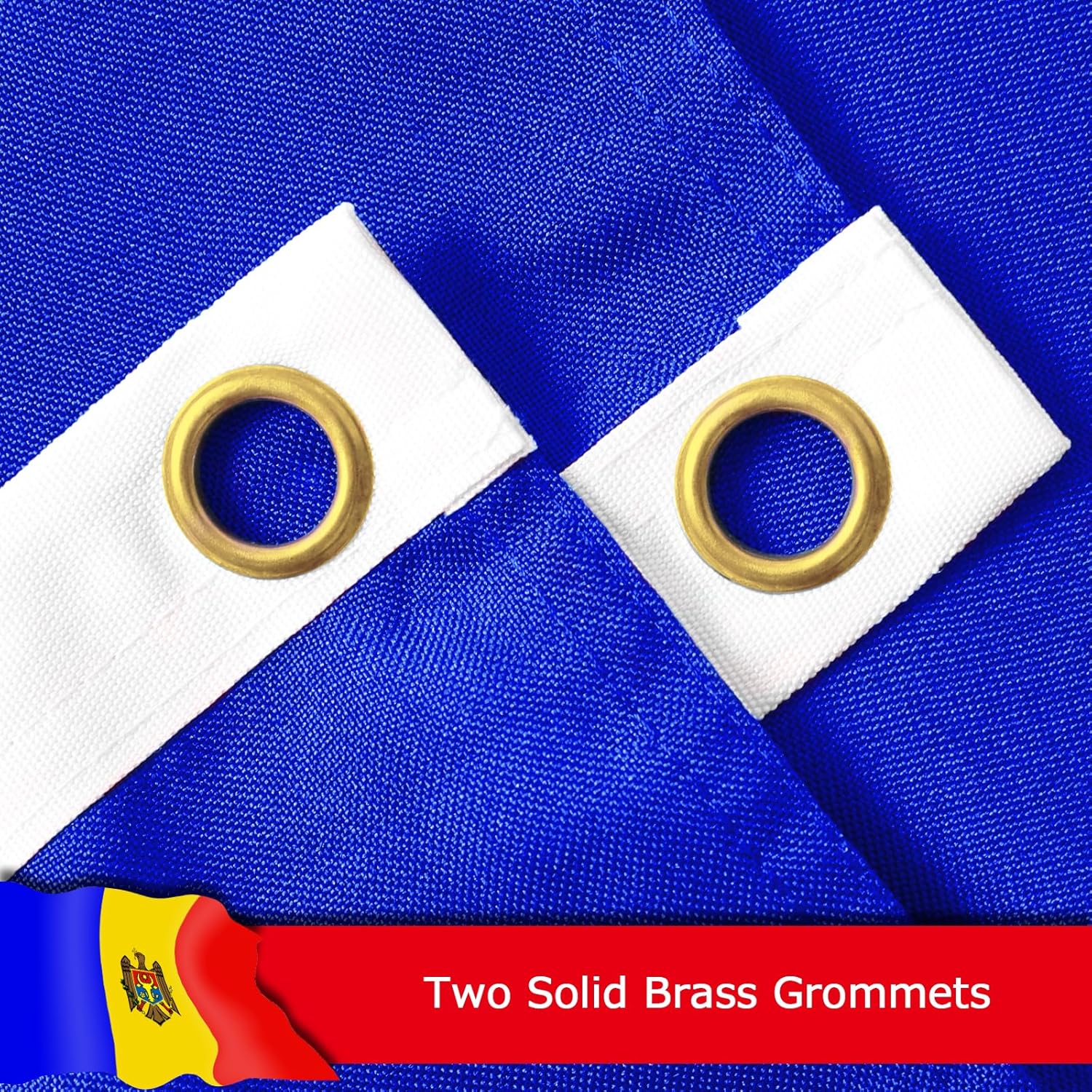 Moldova Moldovan Flag for Outside, 400D Heavy Duty Polyester, Double-Sided Printing, Quadruple Stitched Fly Hem, Fade Resistant, 2 Brass Grommets