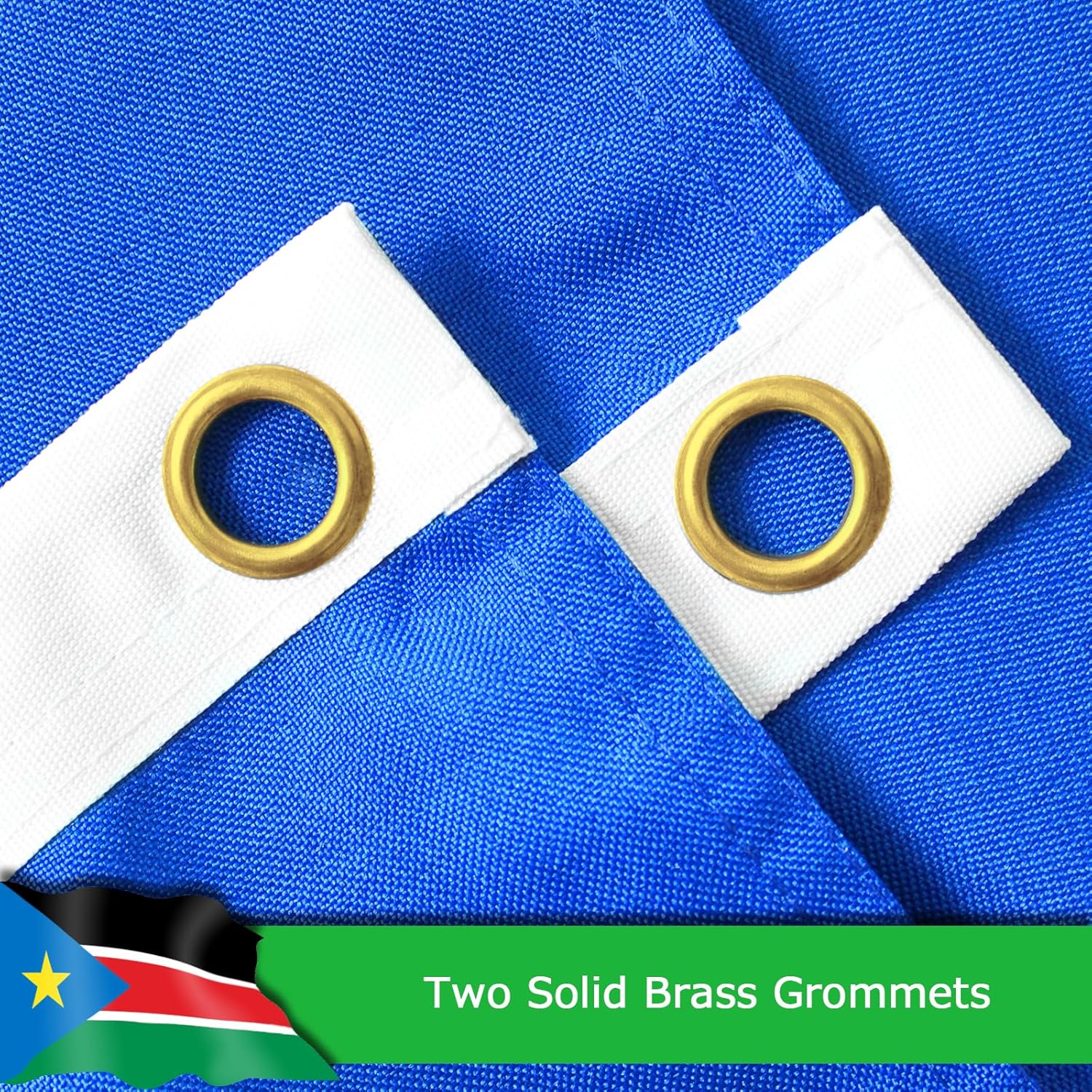 South Sudan South Sudanese Flag for Outside, 400D Heavy Duty Polyester, Double-Sided Printing, Quadruple Stitched Fly Hem, Fade Resistant, 2 Brass Grommets
