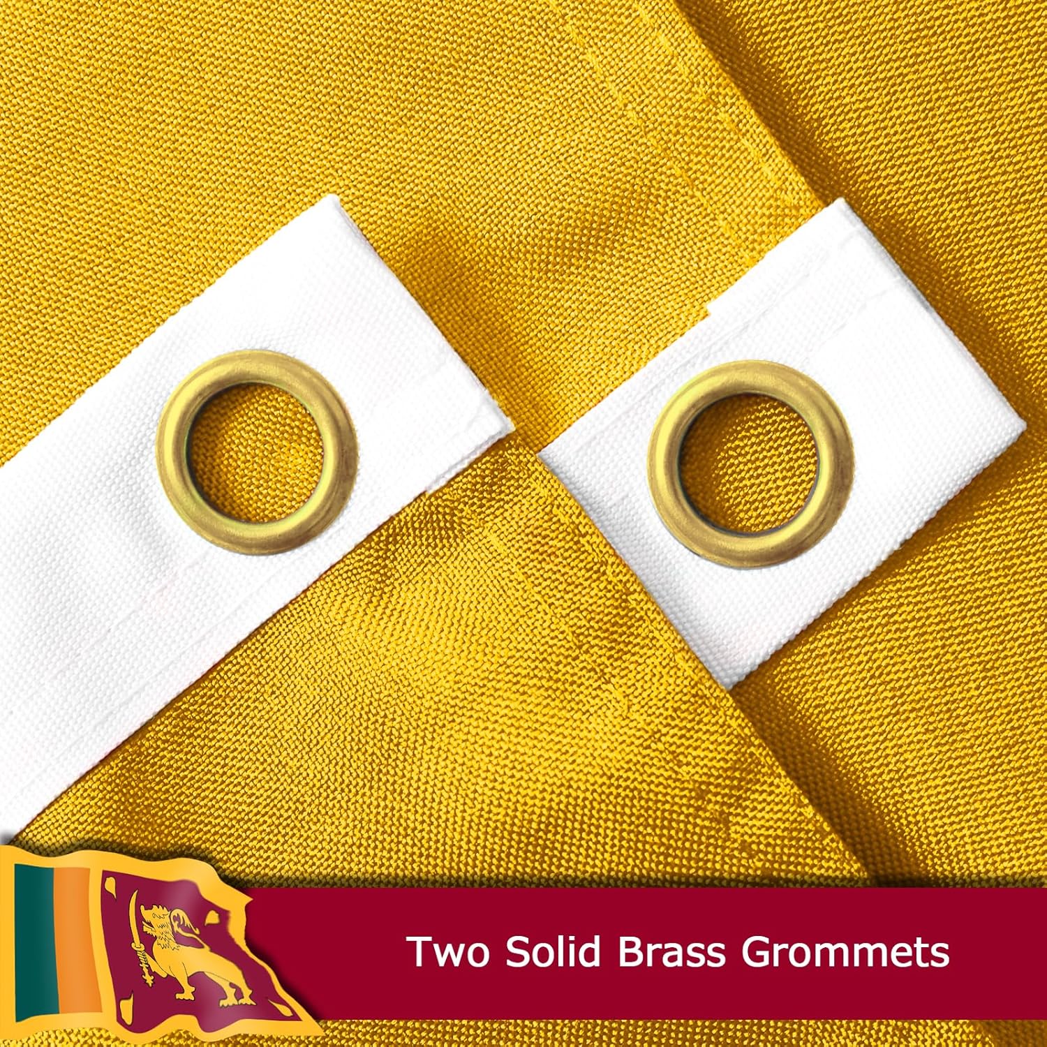 Sri Lanka Sri Lankan Flag for Outside, 400D Heavy Duty Polyester, Double-Sided Printing, Quadruple Stitched Fly Hem, Fade Resistant, 2 Brass Grommets