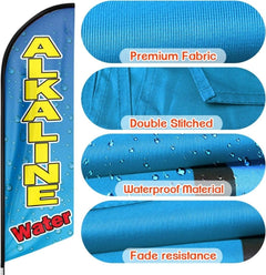 Alkaline Water Feather Flag: Advertising Banner for Alkaline Water Business(Flagpole Not Included) - FSFlag