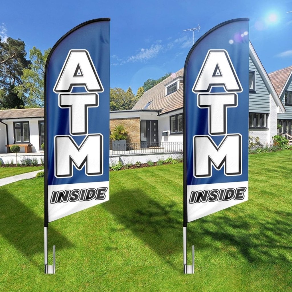 Atm Flag - 8ft ATM Feather Flag for ATM Business（Flagpole Not Included） - FSFlag