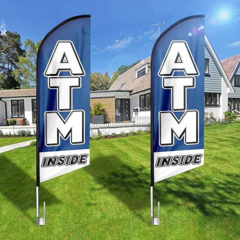 Atm Flag - 8ft ATM Feather Flag for ATM Business（Flagpole Not Included） - FSFlag