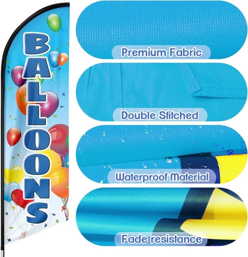 Balloon Flag - 8ft Balloons Feather Flag for Balloons Business（Flagpole Not Included） - FSFlag