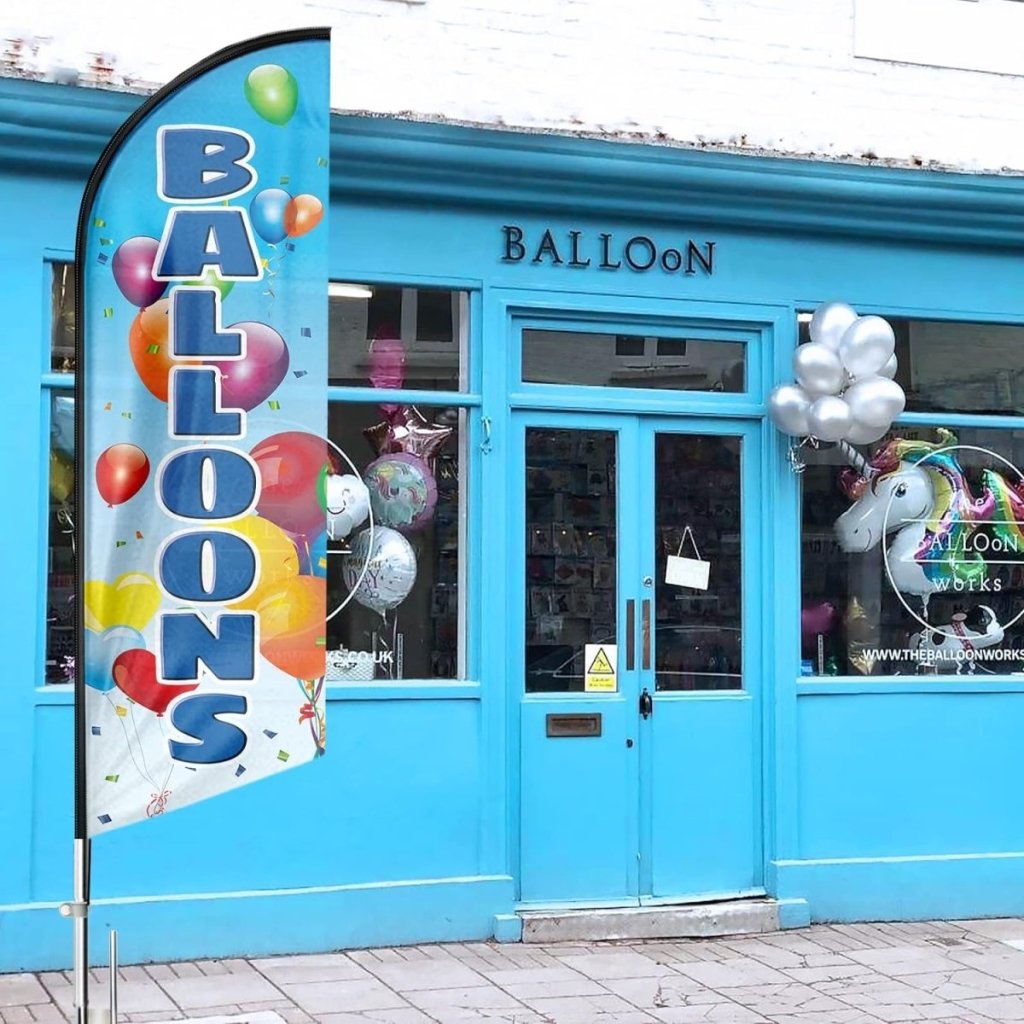 Balloon Flag - 8ft Balloons Feather Flag for Balloons Business（Flagpole Not Included） - FSFlag
