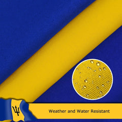 Barbados Barbadian Flag for Outside, 400D Heavy Duty Polyester, Double - Sided Printing, Quadruple Stitched Fly Hem, Fade Resistant, 2 Brass Grommets
