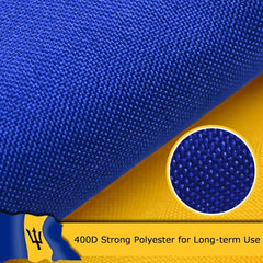 Barbados Barbadian Flag for Outside, 400D Heavy Duty Polyester, Double - Sided Printing, Quadruple Stitched Fly Hem, Fade Resistant, 2 Brass Grommets