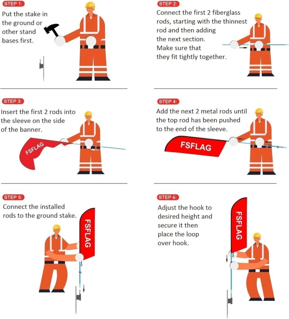 Barber Shop Flag - 11ft Barber Flag with Pole Kit for Barbershop Business - FSFlag