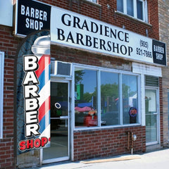 Barber Shop Flag - 8Ft Barber Feather Flag Kit for Barbershop Business - FSFlag