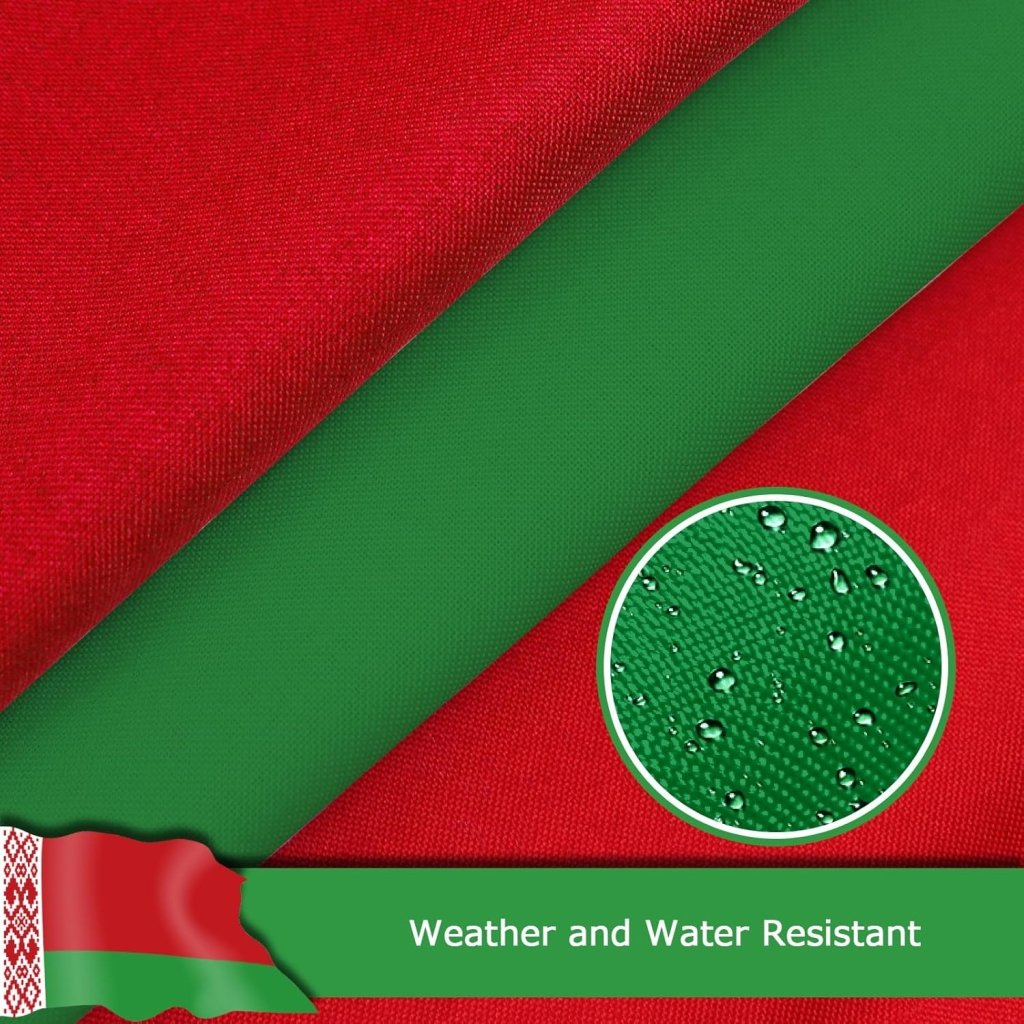 Belarus Belarusian Flag for Outside, 400D Heavy Duty Polyester, Double - Sided Printing, Quadruple Stitched Fly Hem, Fade Resistant, 2 Brass Grommets