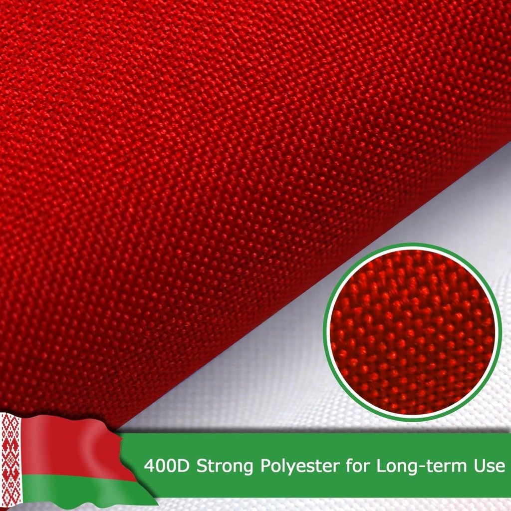 Belarus Belarusian Flag for Outside, 400D Heavy Duty Polyester, Double - Sided Printing, Quadruple Stitched Fly Hem, Fade Resistant, 2 Brass Grommets