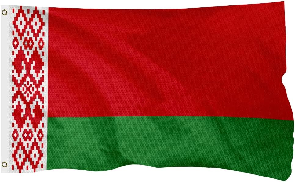 Belarus Belarusian Flag for Outside, 400D Heavy Duty Polyester, Double - Sided Printing, Quadruple Stitched Fly Hem, Fade Resistant, 2 Brass Grommets