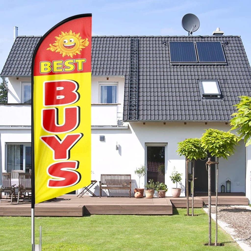 Best Buys Feather Flag: Advertising Banner for Best Buys Business (8ft Flagpole Not Included) - FSFlag